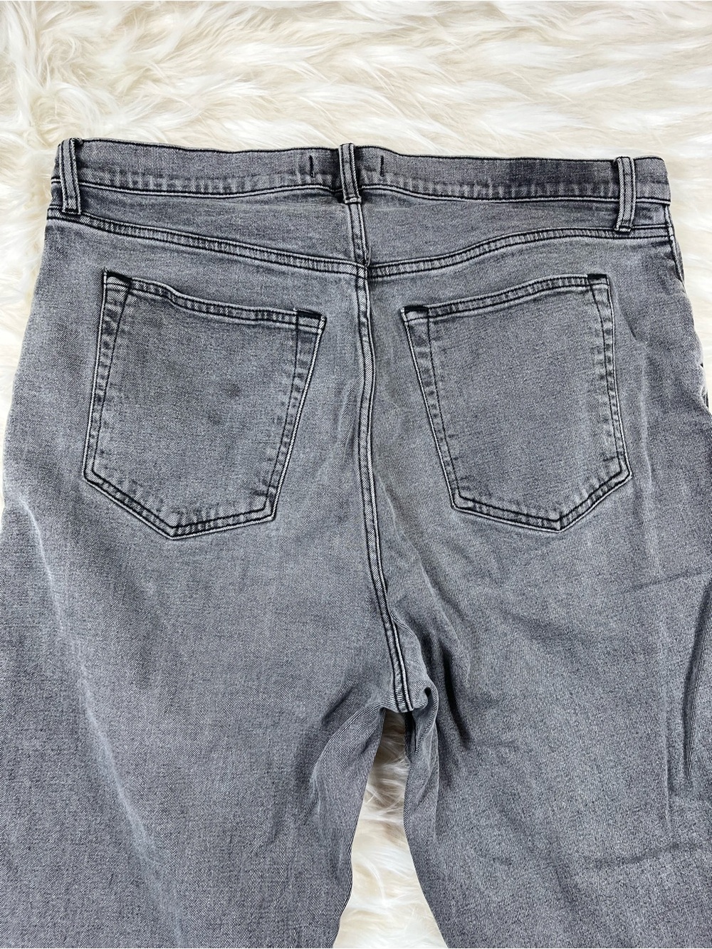 Abercrombie & Fitch Curve Love Jeans 18 R 36x28 High Rise Straight Leg Gray - Picture 5 of 6